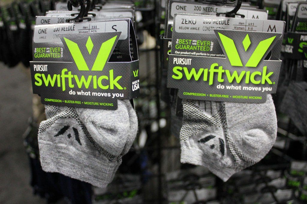 Based out of Tennessee, all of Swiftwick’s products are 100% made in the U.S.A.